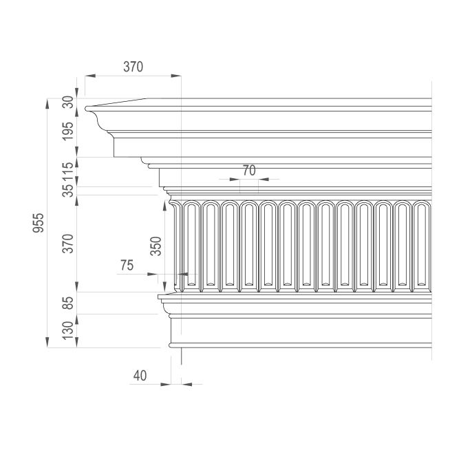 картинка Главный карниз Festivo FMC5614F22
